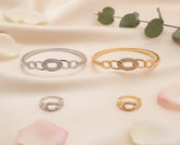 Linked Chain Luxury Bangle & Ring Set